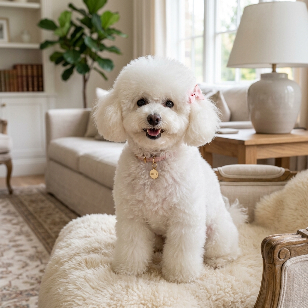 白玩具貴賓犬