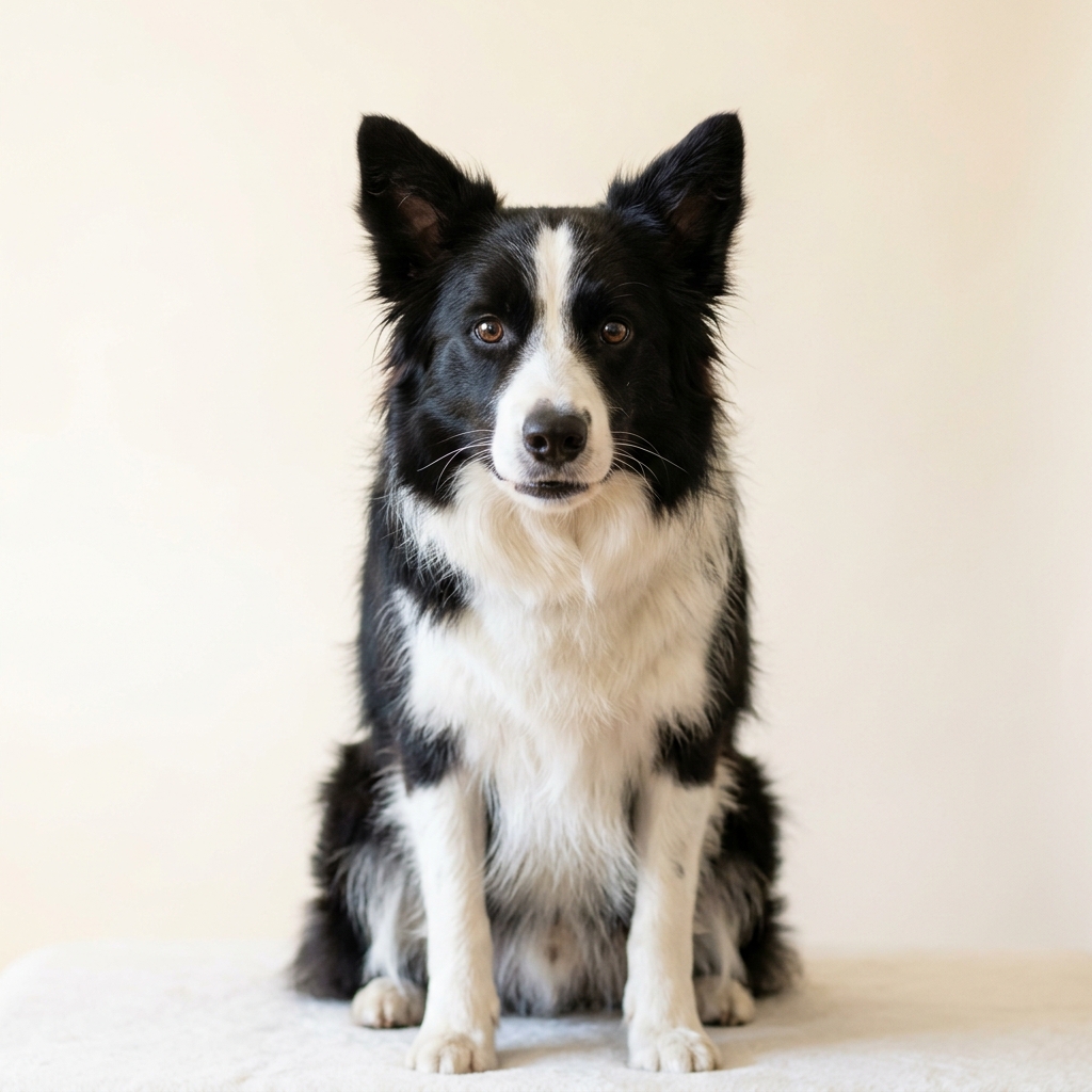 a可愛的bordercollie狗狗看著healthy與alert