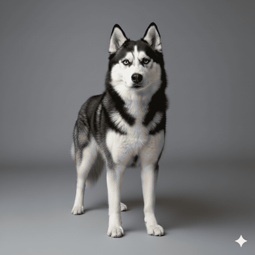 黑白哈士奇 Siberian Husky Black and White