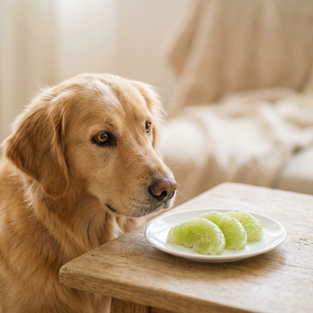 Fresh organic pomelo being peeled on a table