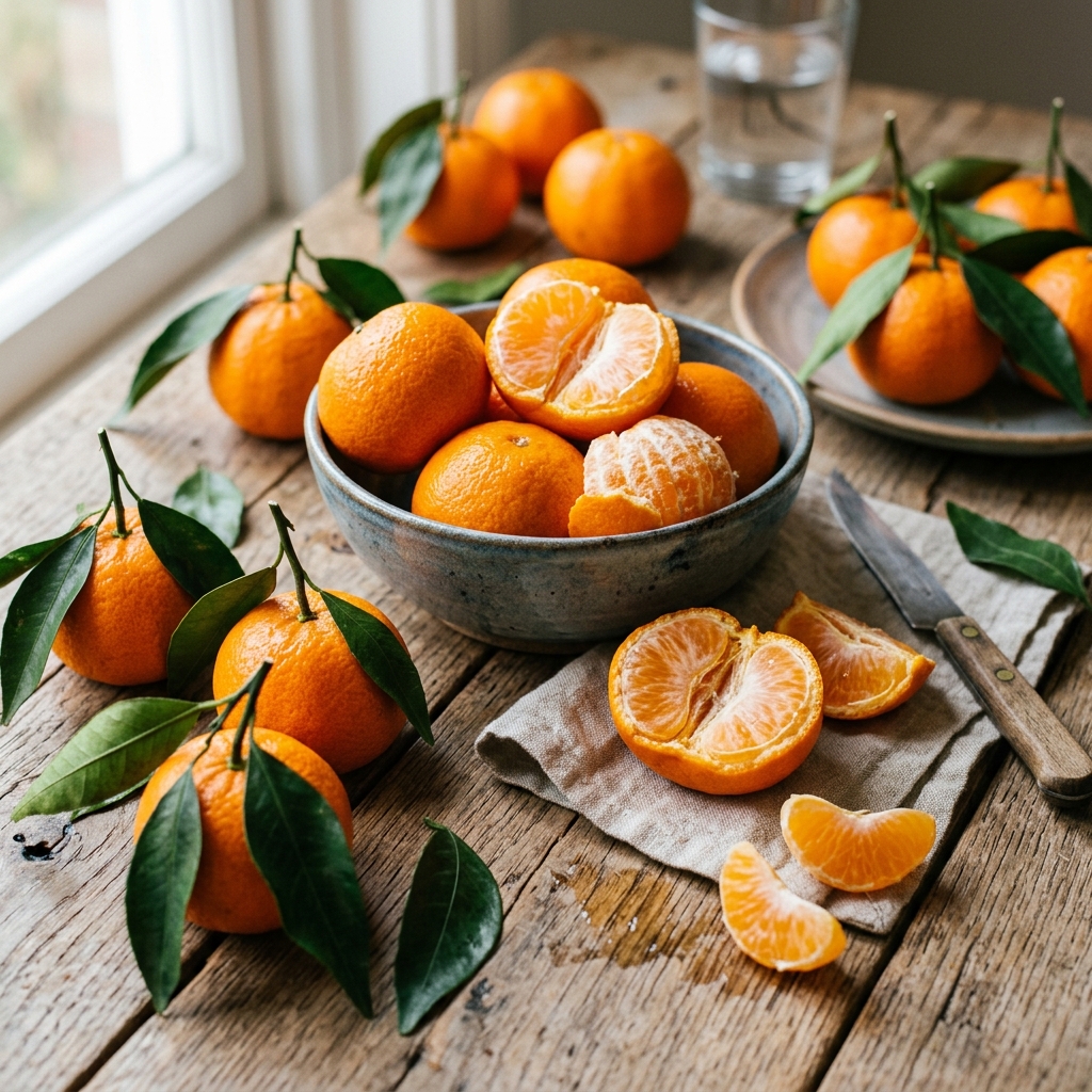 Artfully arranged fresh organic citrus slices inside a modern pet food bowl